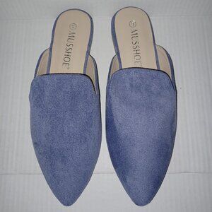 MUSSHOE ELLA QUINN SUEDE MULE FLATS